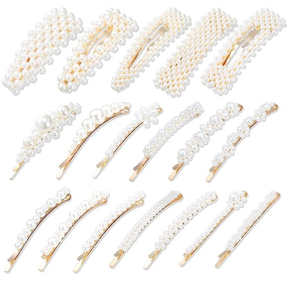 18 Pcs Pearl Hair Clips Large Hair Clips Pins Barrette Hair for Women Girls - Picture 7 of 7
